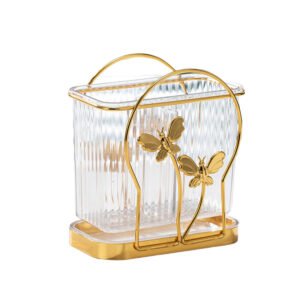 home use light luxury butterfly chopstick holder, table knife and fork storage chopstick cage, kitchen countertop chopstick rack and draining tray